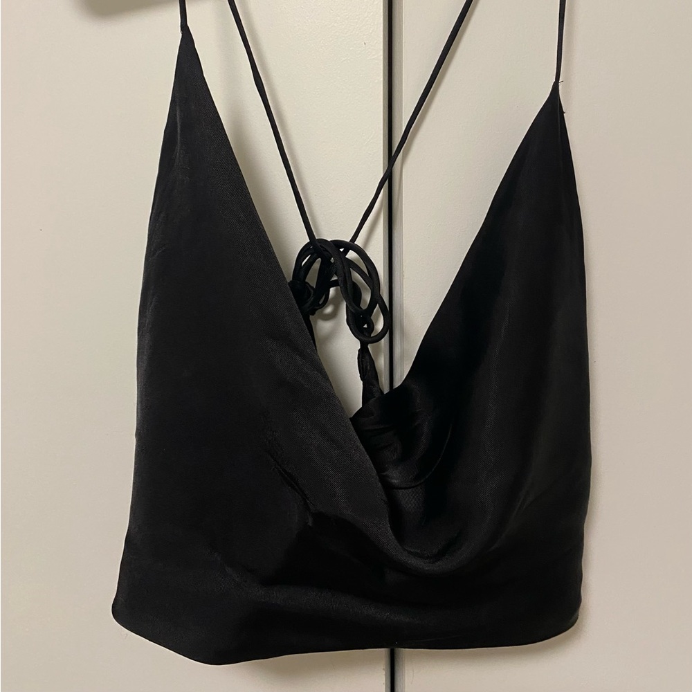 Zara Black Backless Top